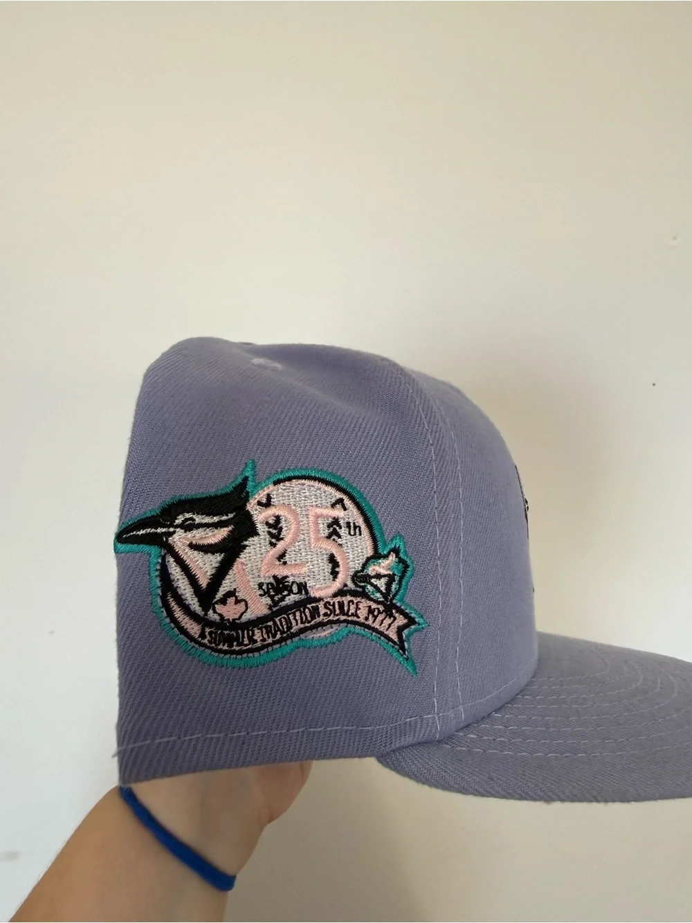 New Era Lavender Purple Teal Pink Maple Leaf Logo Snapback Hat - Picture 2 of 3